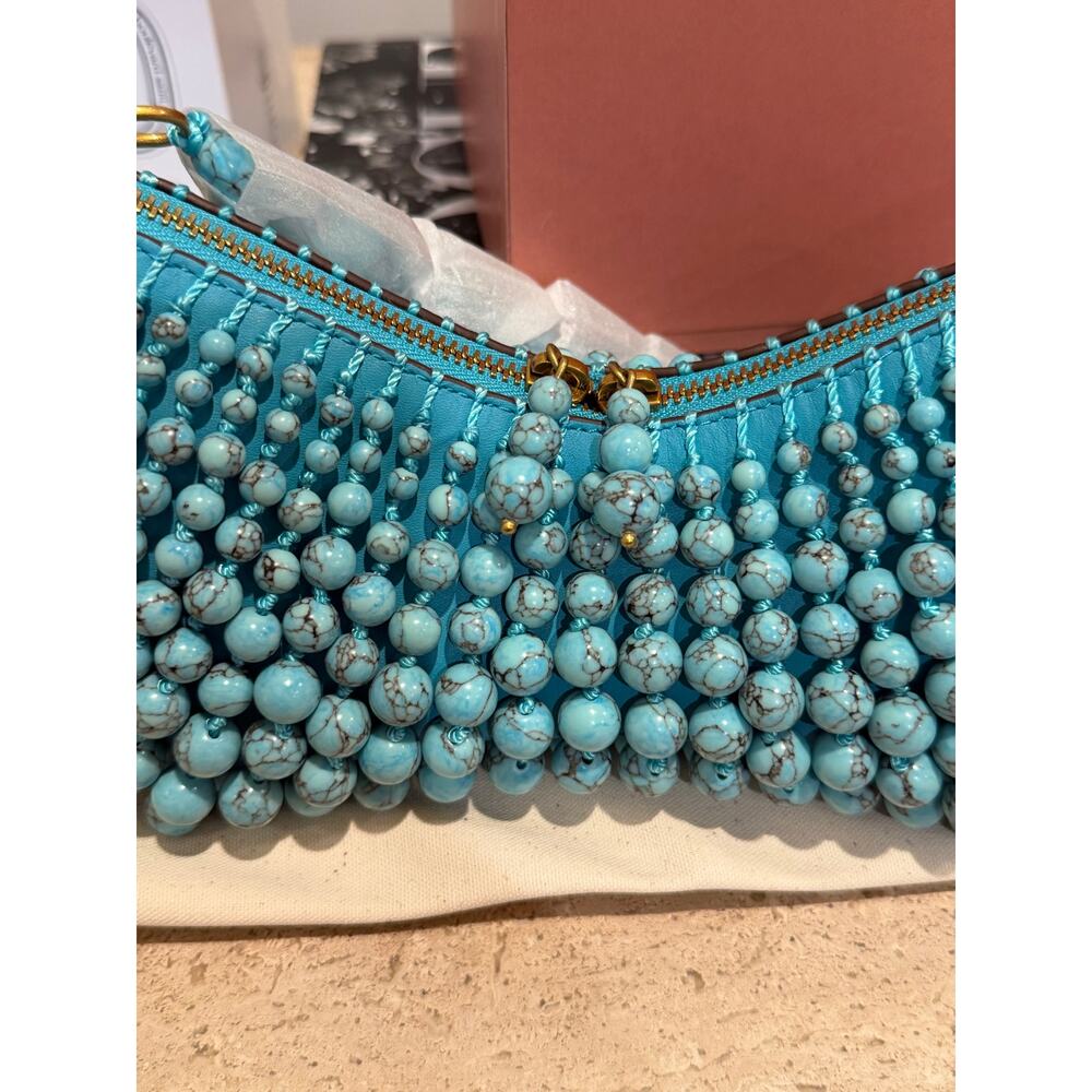 NEW Cult Gaia Mercier Mini Shoulder Bag Turquoise - Picture 7 of 11